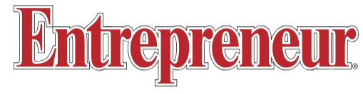 Logo of 'Entrepreneur' magazine with red text on a white background